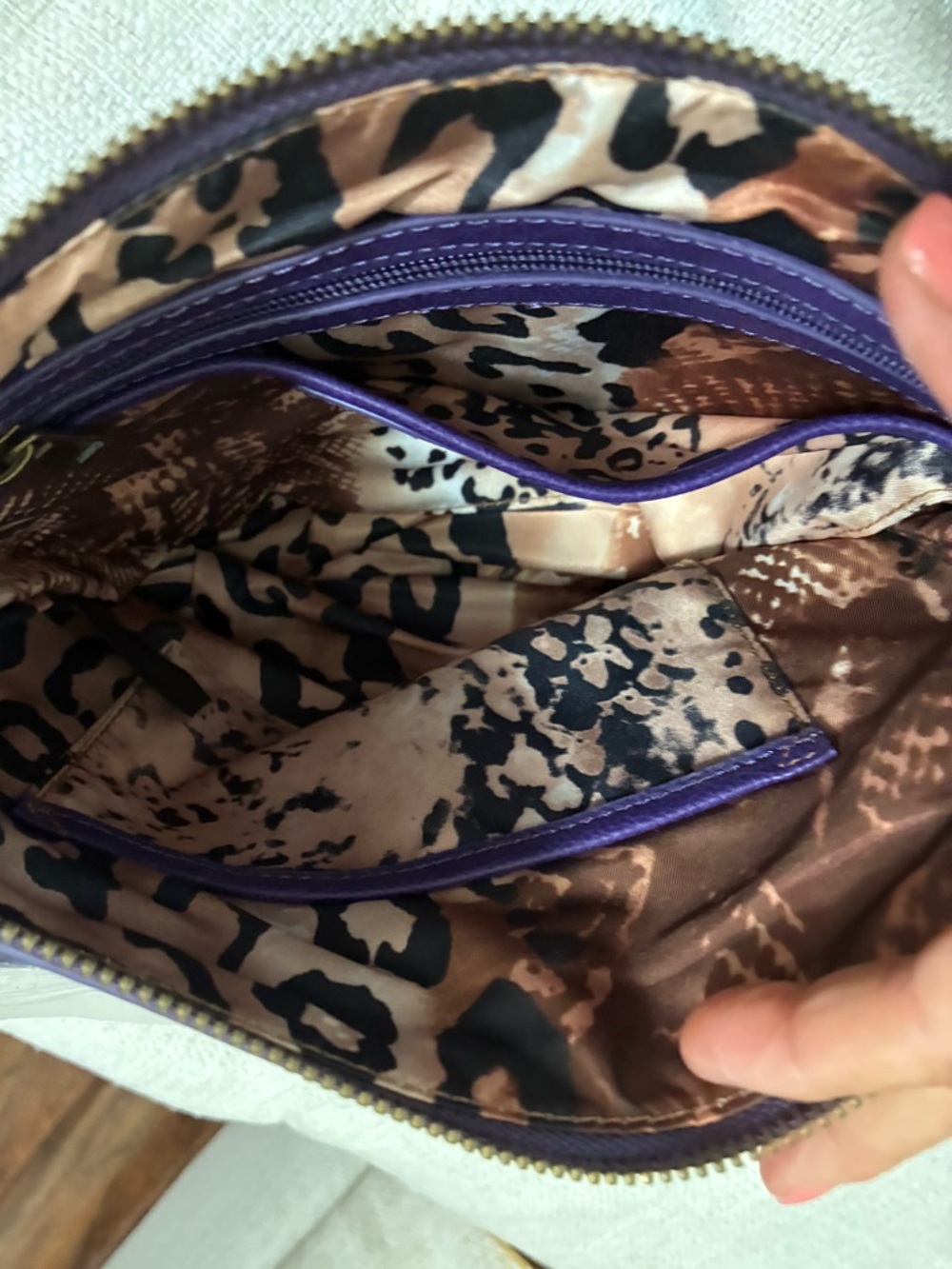 Sharif NWT Purple Crossbody Bag w/Suede Studded Fringe - Picture 11 of 14